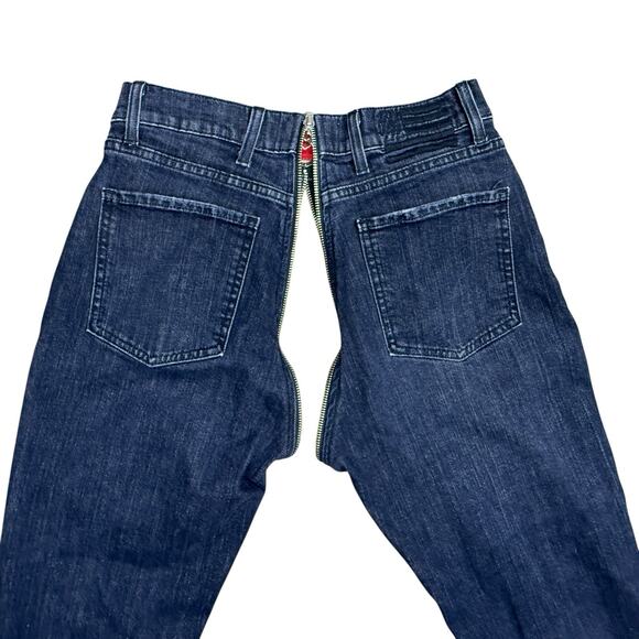 Revice Full Exposed Zipper Chaps Ankle High Rise Jeans Black Size 30 Club Wear - Picture 4 of 10